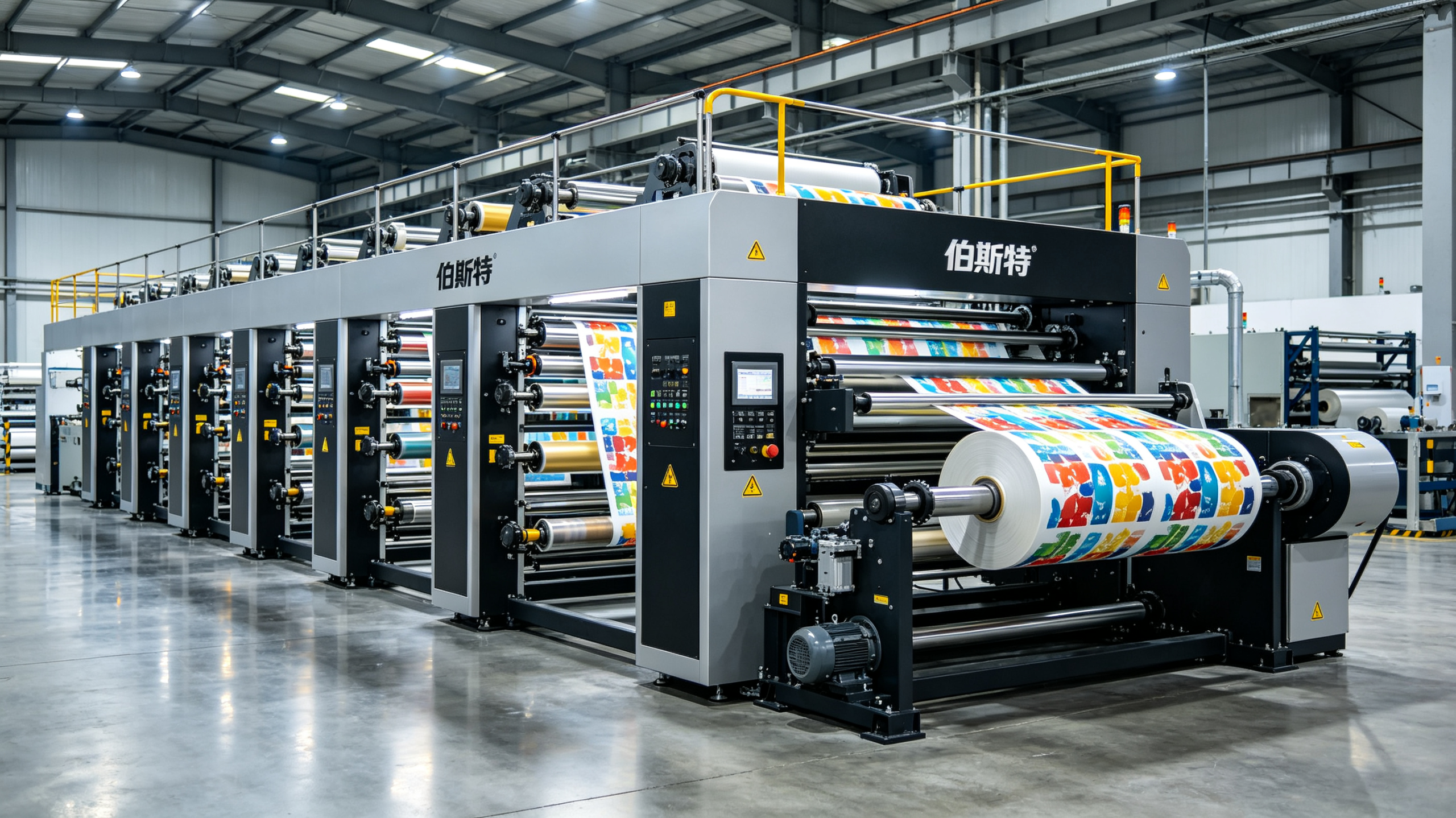 High-speed rotogravure printing press line